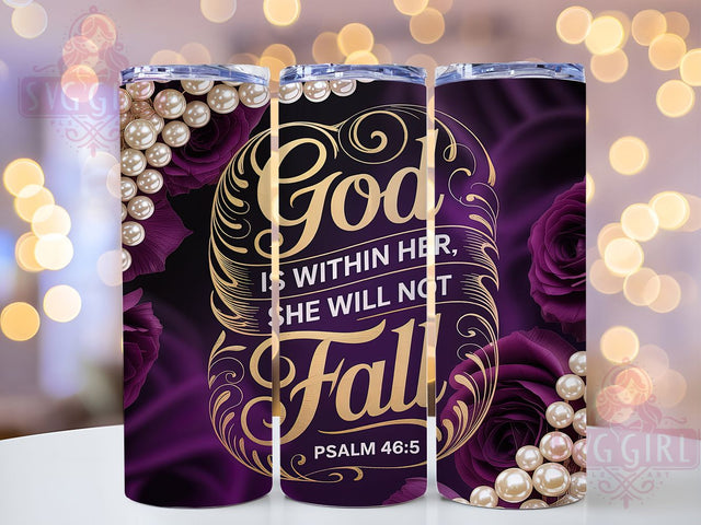 Psalm 465 Christian Scripture Tumbler, Psalm 465 Wrap, 20oz Tumbler Sublimation, Faith Inspiration Design, Religious Quote Sublimation, Spiritual Strength Tumbler, Bible Verse Wrap Sublimation SvggirlplusArt 