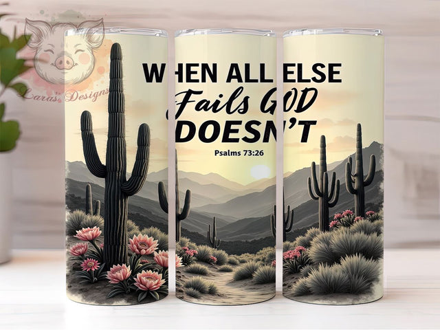Psalms 7326 Tumbler Wrap, God Doesn’t Tumbler, Psalms 7326, 20oz Tumbler Wrap, Sublimation Design, Christian Gift, Inspirational Drinkware, Faith-Based Decor Sublimation Lara' s Designs 