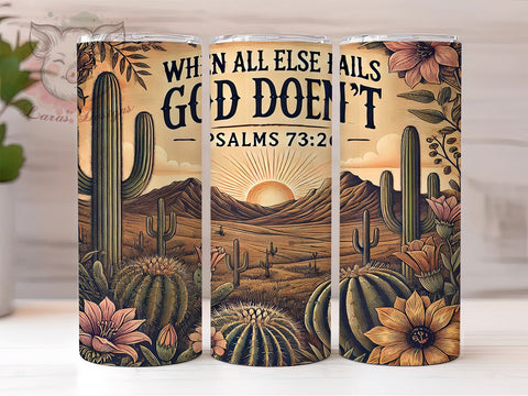 Psalms 7326 Tumbler Wrap, God Doesn’t Tumbler, Psalms 7326, 20oz Tumbler Wrap, Sublimation Design, Christian Gift, Inspirational Drinkware, Faith-Based Decor Sublimation Lara' s Designs 