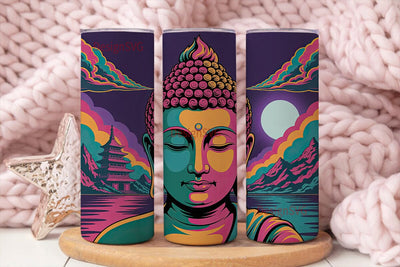 Psychedelic Buddha 20oz Tumbler Wrap Sublimation DesignSVG 