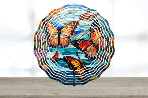 Psychedelic Butterflies Wind Spinner Sublimation Spinner Sublimation Regulrcrative 