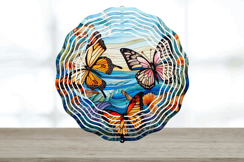 Psychedelic Butterflies Wind Spinner Sublimation Spinner Sublimation Regulrcrative 