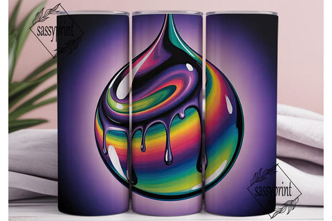 Psychedelic Drip 20oz Tumbler Wrap Sublimation sassyprint 