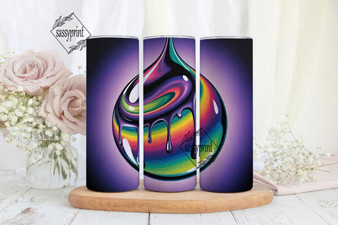 Psychedelic Drip 20oz Tumbler Wrap Sublimation sassyprint 