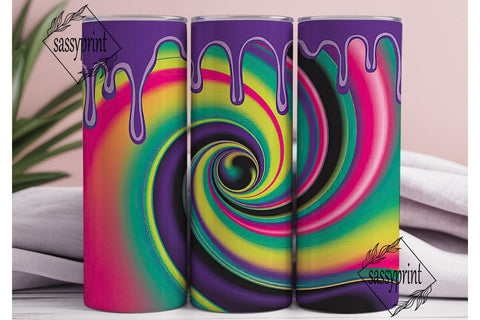 Psychedelic Drip 20oz Tumbler Wrap Sublimation sassyprint 