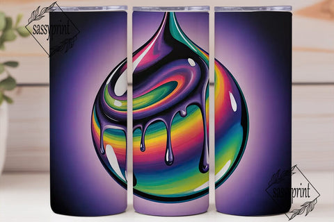 Psychedelic Drip 20oz Tumbler Wrap Sublimation sassyprint 