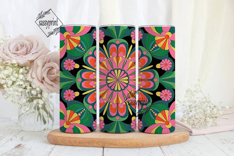 Psychedelic Floral 20oz Tumbler Sublimation sassyprint 