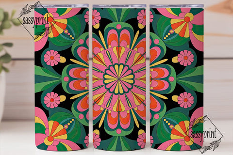 Psychedelic Floral 20oz Tumbler Sublimation sassyprint 