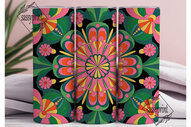 Psychedelic Floral 20oz Tumbler Sublimation sassyprint 