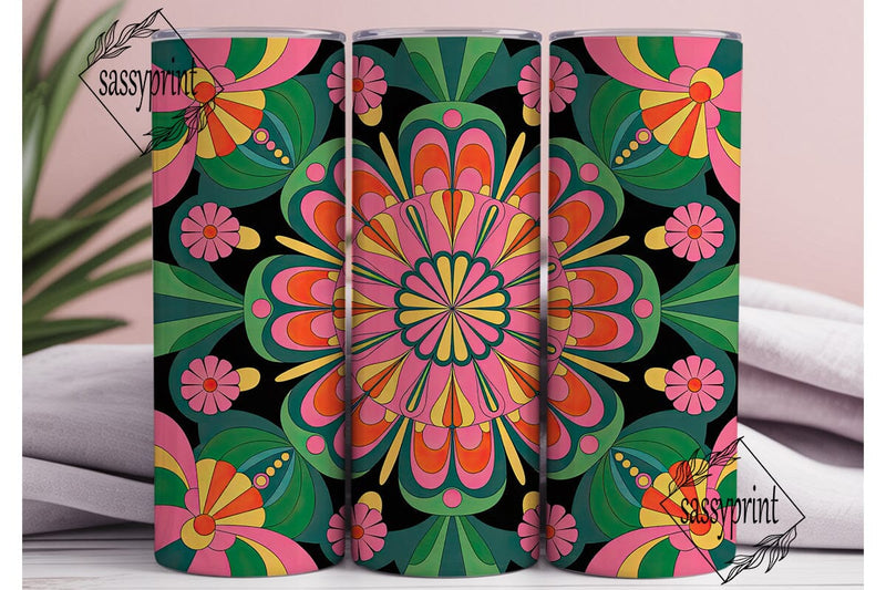 Psychedelic Floral 20oz Tumbler Sublimation sassyprint 