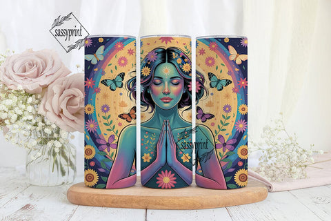 Psychedelic Goddess 20oz Tumbler Wrap Sublimation sassyprint 