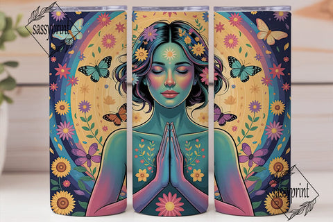 Psychedelic Goddess 20oz Tumbler Wrap Sublimation sassyprint 