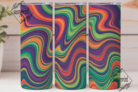 Psychedelic Liquid Abstract 20oz Tumbler Sublimation sassyprint 