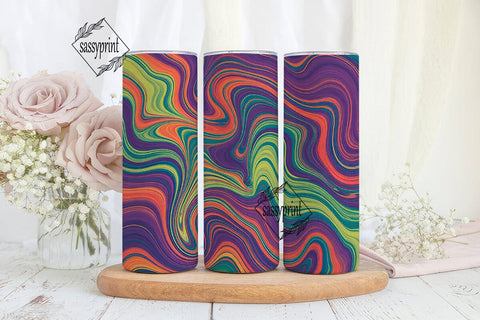 Psychedelic Liquid Abstract 20oz Tumbler Sublimation sassyprint 