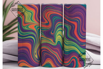 Psychedelic Liquid Abstract 20oz Tumbler Sublimation sassyprint 