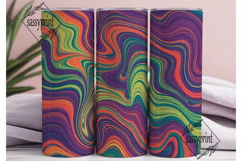 Psychedelic Liquid Abstract 20oz Tumbler Sublimation sassyprint 