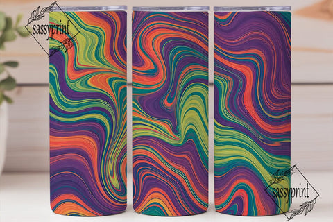 Psychedelic Liquid Abstract 20oz Tumbler Sublimation sassyprint 