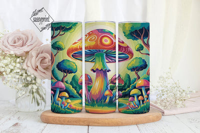 Psychedelic Mushroom Tumbler Wrap Sublimation sassyprint 