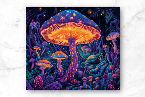 Psychedelic Mushrooms 20oz Skinny Tumbler Wrap Sublimation Design. Sublimation CosmosFineArt 