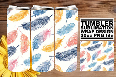 Psychedelic Plume Pattern Tumbler Art 20oz Sublimation afrosvg 
