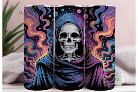 Psychedelic Reaper 20oz Tumbler Wrap Sublimation PixelChick 