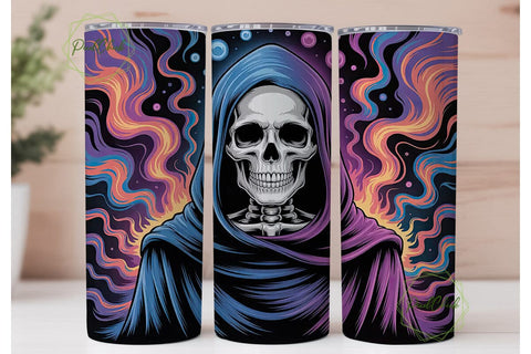 Psychedelic Reaper 20oz Tumbler Wrap Sublimation PixelChick 