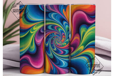 Psychedelic Spiral Abstract Tumbler Wrap Sublimation sassyprint 