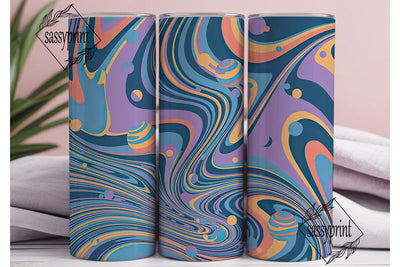 Psychedelic Swirl 20oz Tumbler Wrap Sublimation sassyprint 