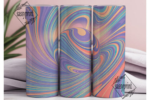 Psychedelic Swirl 20oz Tumbler Wrap Sublimation sassyprint 