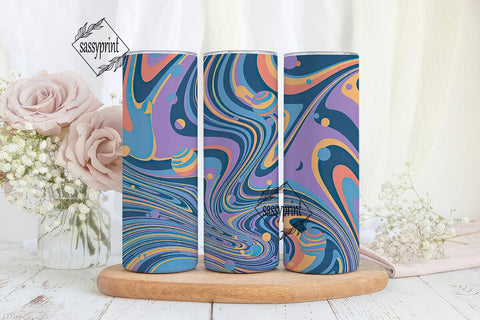 Psychedelic Swirl 20oz Tumbler Wrap Sublimation sassyprint 
