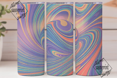 Psychedelic Swirl 20oz Tumbler Wrap Sublimation sassyprint 