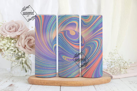 Psychedelic Swirl 20oz Tumbler Wrap Sublimation sassyprint 