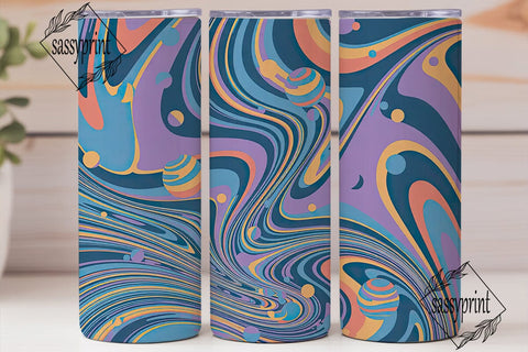 Psychedelic Swirl 20oz Tumbler Wrap Sublimation sassyprint 
