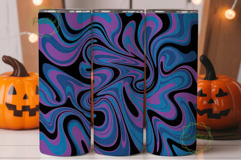 Psychedelic Swirl Fluid Art 20oz Tumbler Sublimation PixelChick 