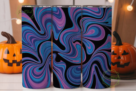 Psychedelic Swirl Fluid Art 20oz Tumbler Sublimation PixelChick 