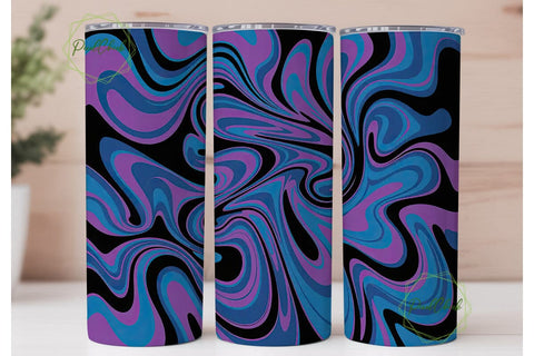 Psychedelic Swirl Fluid Art 20oz Tumbler Sublimation PixelChick 