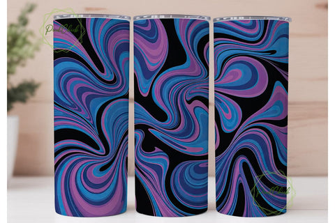 Psychedelic Swirl Fluid Art 20oz Tumbler Sublimation PixelChick 