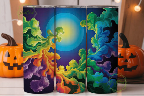 Psychedelic Swirl Tie Dye 20oz Tumbler Sublimation PixelChick 