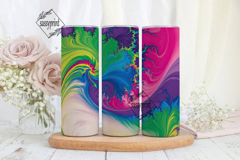 Psychedelic Swirl Tie-Dye 20oz Tumbler Sublimation sassyprint 