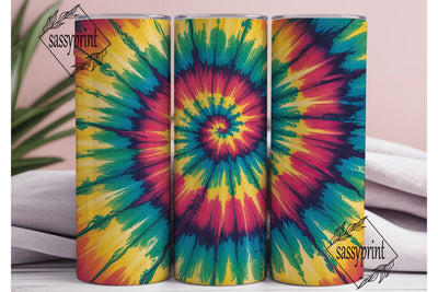 Psychedelic Swirl Tie-Dye 20oz Tumbler Sublimation sassyprint 