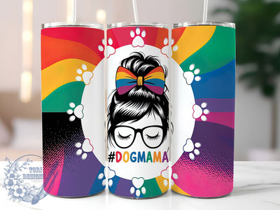 Psychedelic Tie Dye Paw Print Dog Mom Tumbler, Tie Dye Paw Print, Pet Lover Gift, 20oz Psychedelic Tumbler, Custom Dog Mama Design, Colorful Paw Pattern, Sublimation Animal Lover Template Sublimation ToriDesigns 