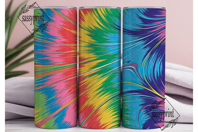 Psychedelic Tie Dye Radial Burst Tumbler Sublimation sassyprint 