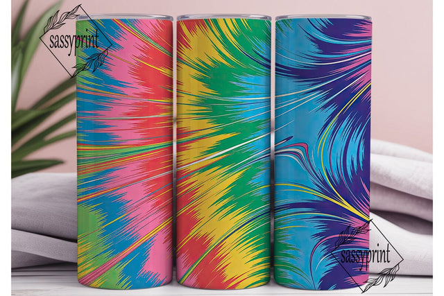 Psychedelic Tie Dye Radial Burst Tumbler Sublimation sassyprint 