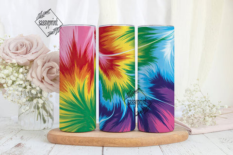 Psychedelic Tie Dye Radial Burst Tumbler Sublimation sassyprint 