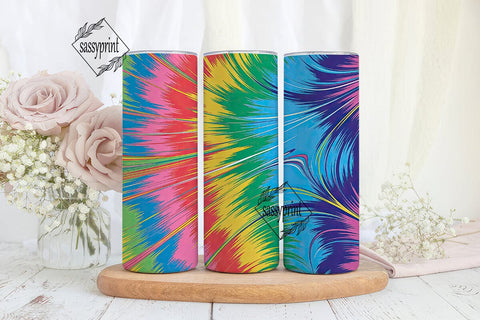 Psychedelic Tie Dye Radial Burst Tumbler Sublimation sassyprint 