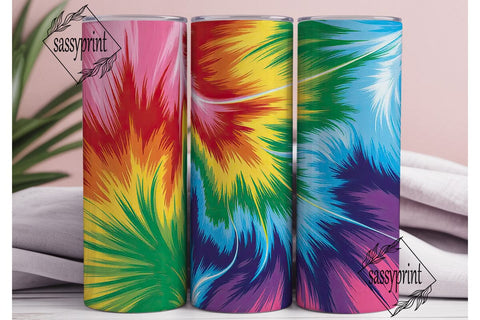Psychedelic Tie Dye Radial Burst Tumbler Sublimation sassyprint 