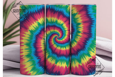 Psychedelic Tie Dye Spiral 20oz Tumbler Sublimation sassyprint 