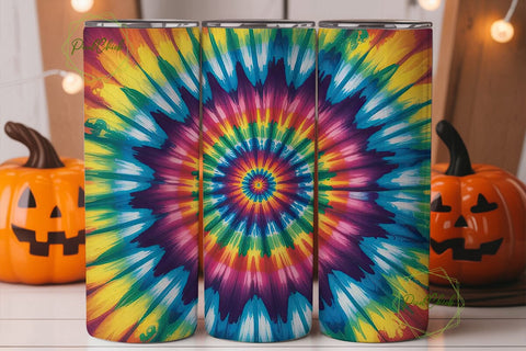 Psychedelic Tie Dye Swirl 20oz Tumbler Sublimation PixelChick 