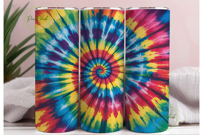Psychedelic Tie Dye Swirl 20oz Tumbler Sublimation PixelChick 