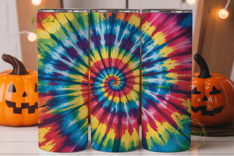 Psychedelic Tie Dye Swirl 20oz Tumbler Sublimation PixelChick 